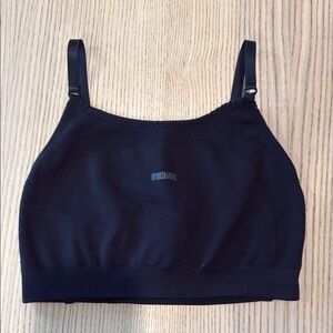 Gymshark Black Sports Bra with Adjustable Straps